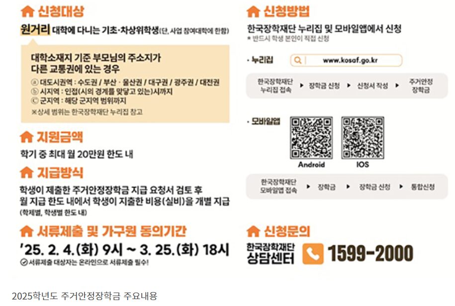 대학생주거안정장학금 신청대상 방법 지원금액 알아보기 1 대학생주거안정장학금