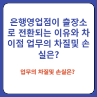 은행영업점출장소전환