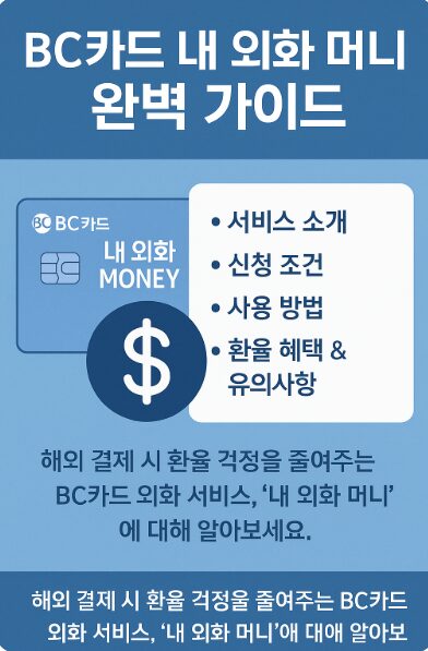 BC카드 내 외화 머니란? 사용법과 환율우대 혜택 총정리 2 BC카드 내 외화 머니