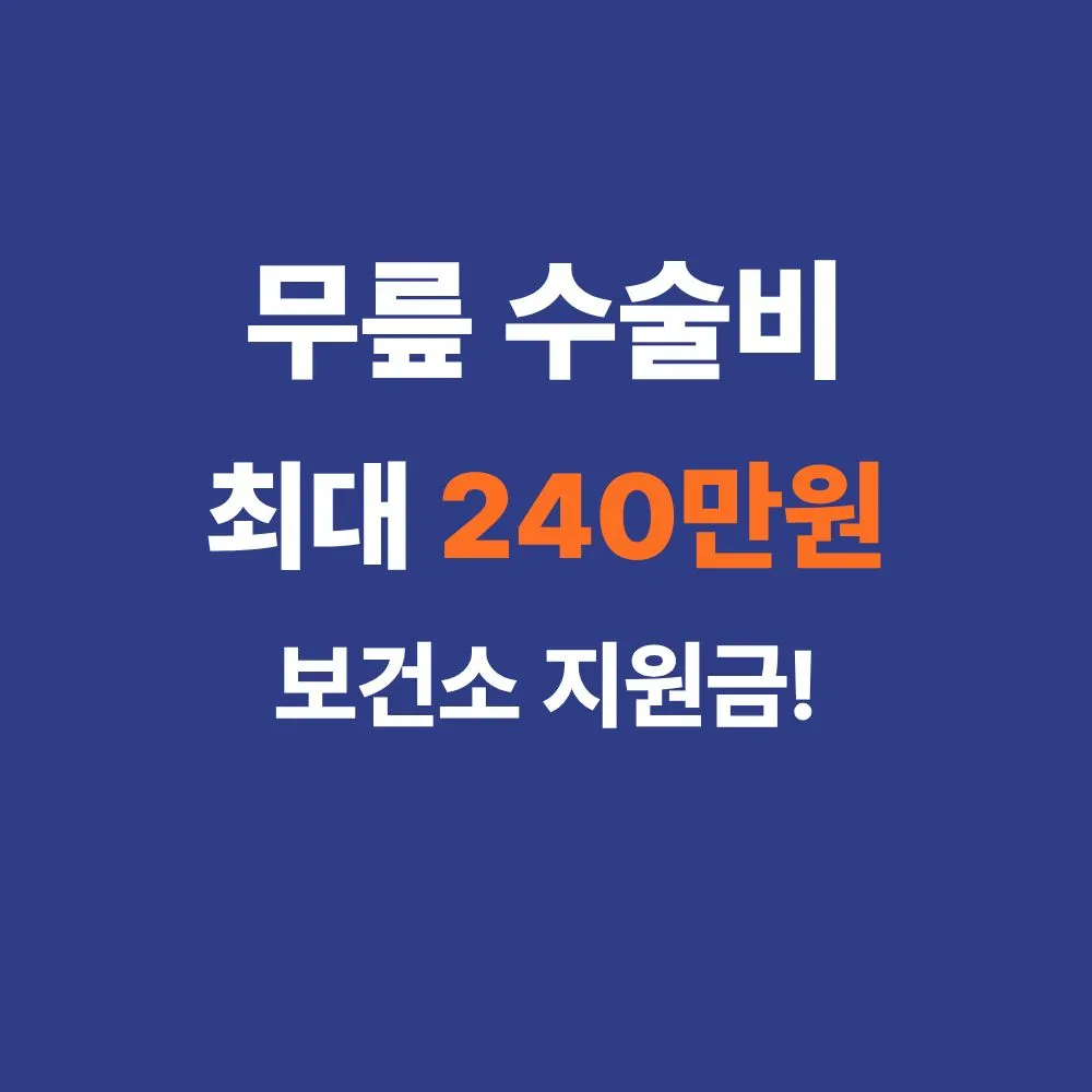 2026년 무릎 인공관절 수술비 지원금 보건소 신청방법 안내