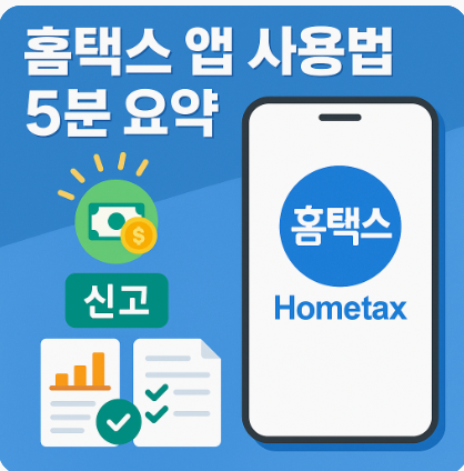 홈택스 모바일 앱 사용법 총정리 | 신고·환급·조회까지 내 손안에 (2025) 2 홈택스 모바일 앱