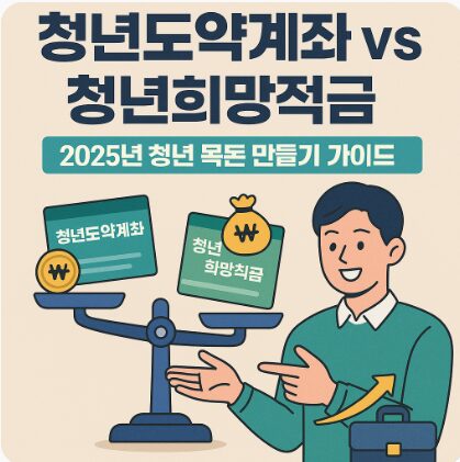 🏦 청년도약계좌 vs 청년희망적금 | 2025년 청년 목돈 만들기 가이드 2 청년도약계좌 vs 청년희망적금