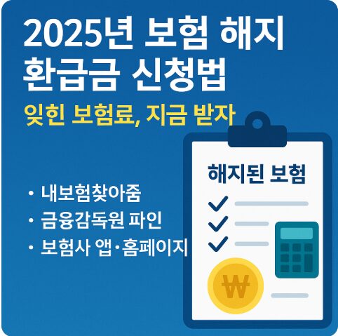 보험금 해지 환급금