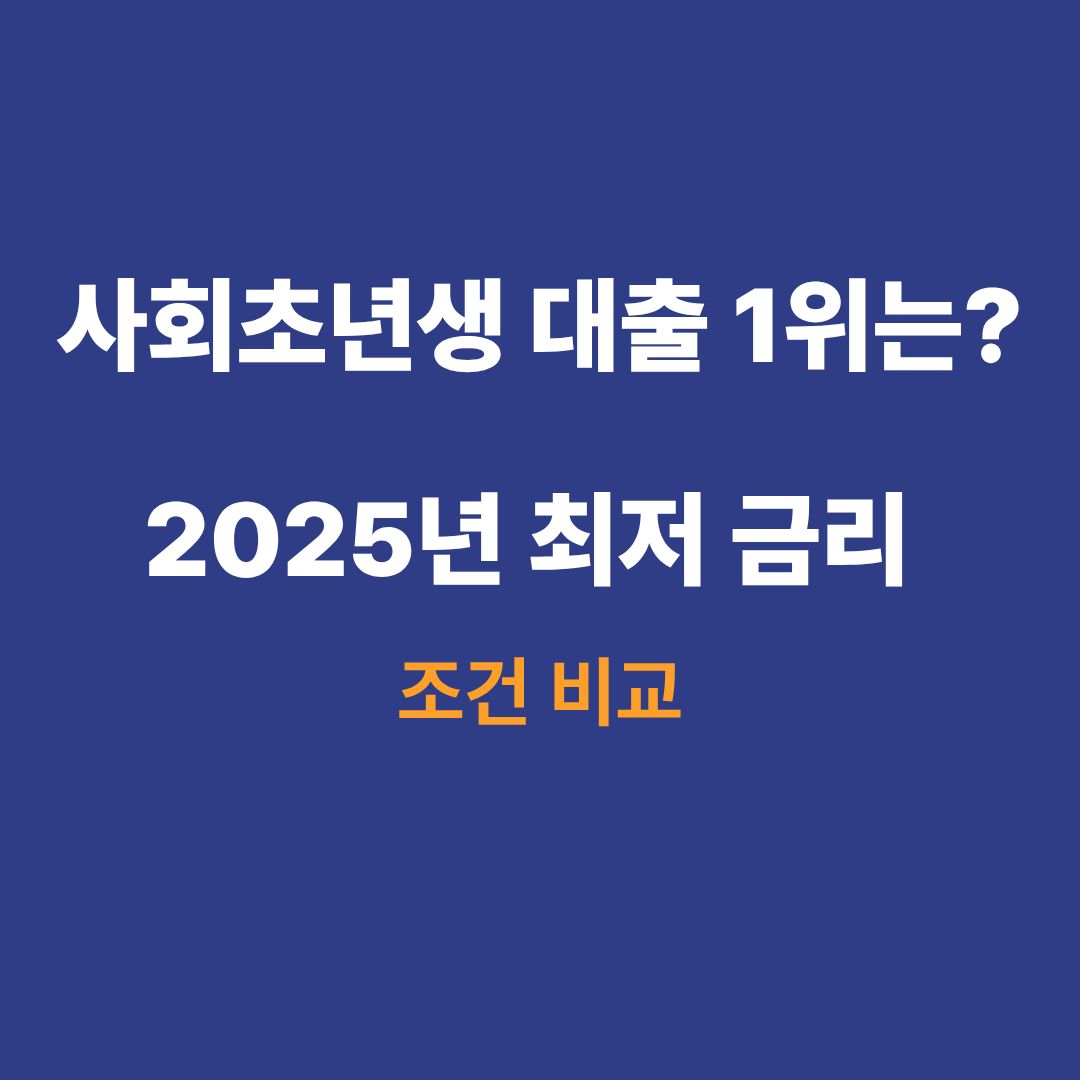 2025년 사회초년생을 위한 정부 및 은행별 대출 상품 비교 분석표와 안내문