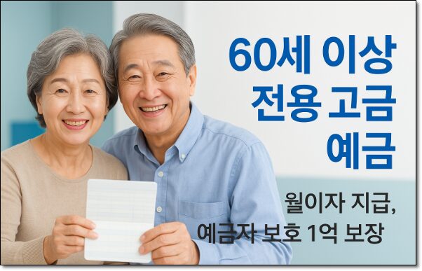 60세 이상 전용 고금리 예금