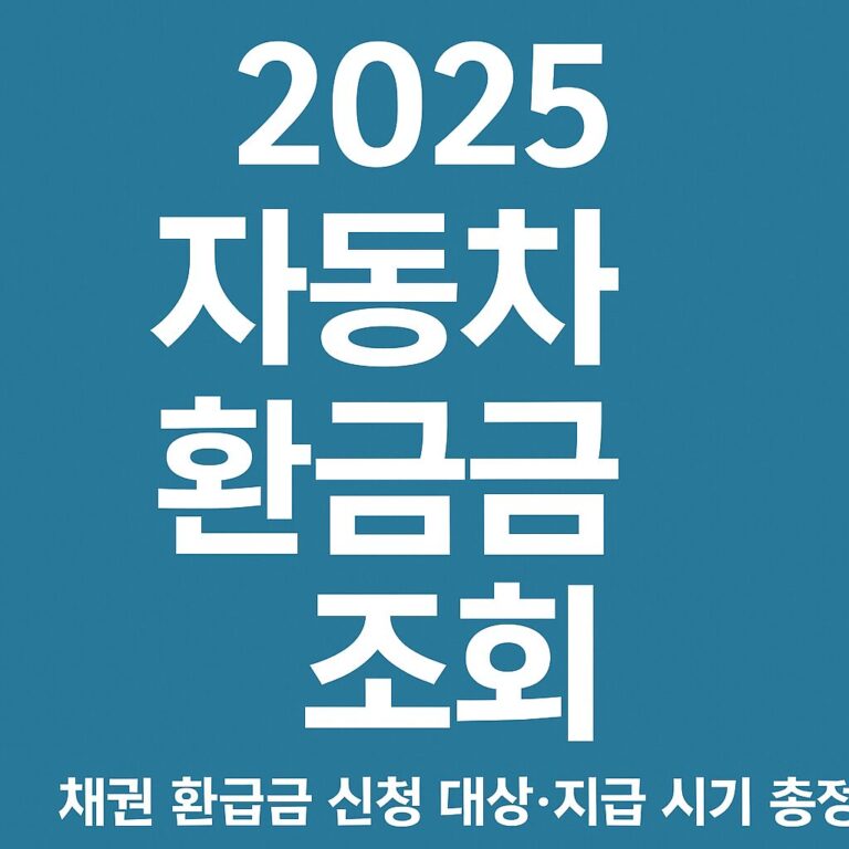 자동차 환급금 조회