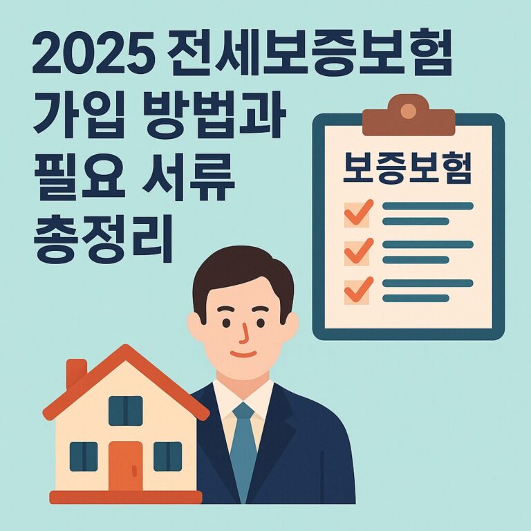 2025 전세보증보험 가입 방법