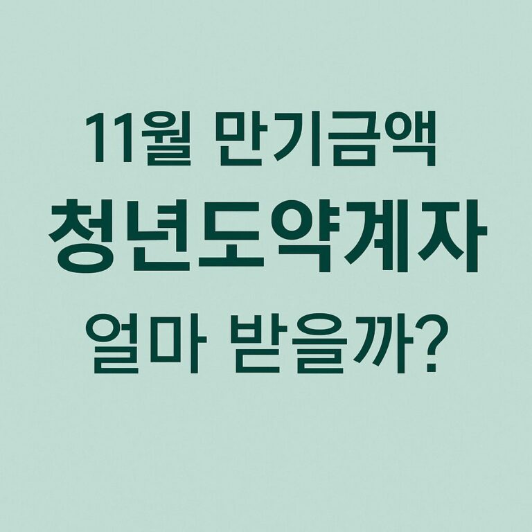 청년도약계좌 11월 만기금액