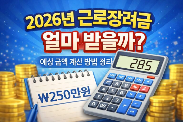2026년 근로장려금 예상 금액