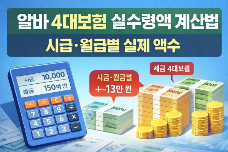 알바 4대보험 실수령액