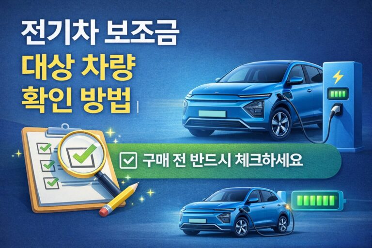 전기차 보조금 대상 차량