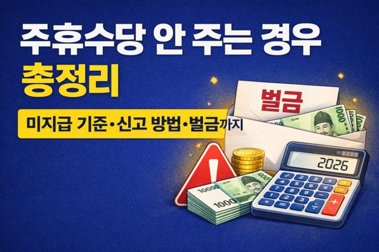 주휴수당 안 주는 경우