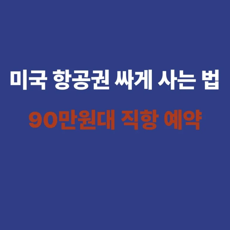 미국 항공권 싸게 사는 법 에어프레미아 직항 예약 전략