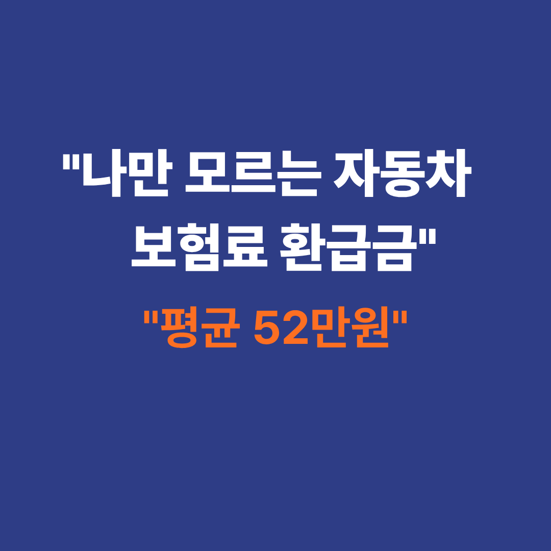 2026년 자동차 보험료 환급금 조회 및 절약 방법 썸네일